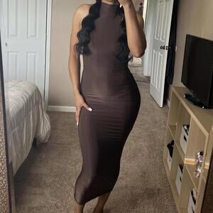 PrettyLittleThing Women's Brown Dress